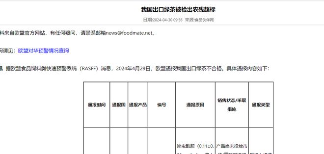 一jbo竞博app官网天两次预警欧盟拒中国茶叶入境！是刻意针对还是另有原因？(图18)