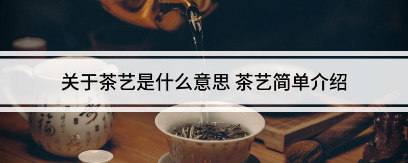 关于茶艺是什么意思(图1)